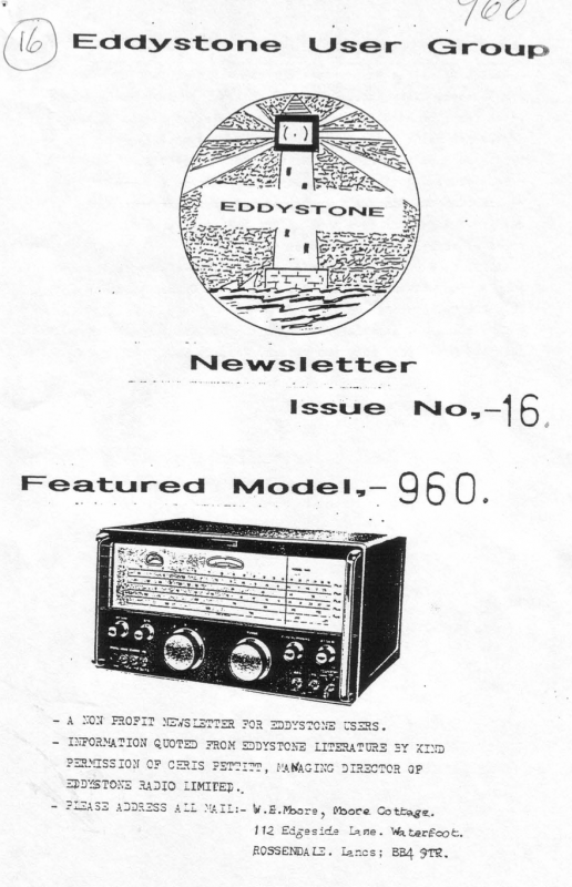 Eddystone Users Group Magazine (Lighthouse) - Volume 16