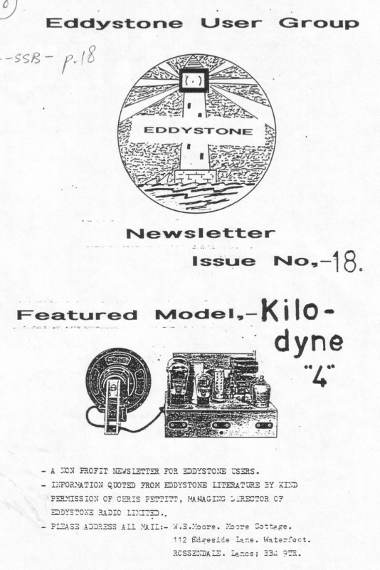 Eddystone Users Group Magazine (Lighthouse) - Volume 18