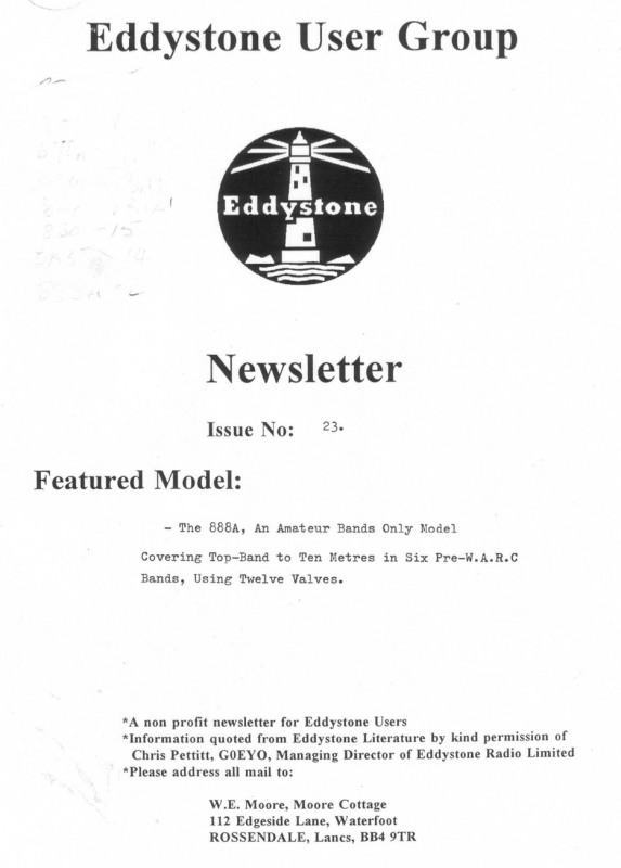 Eddystone Users Group Magazine (Lighthouse) - Volume 23