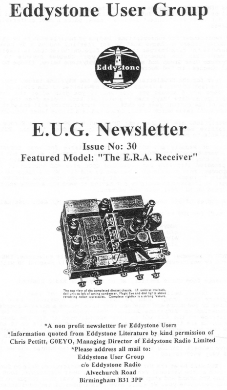 Eddystone Users Group Magazine (Lighthouse) - Volume 30