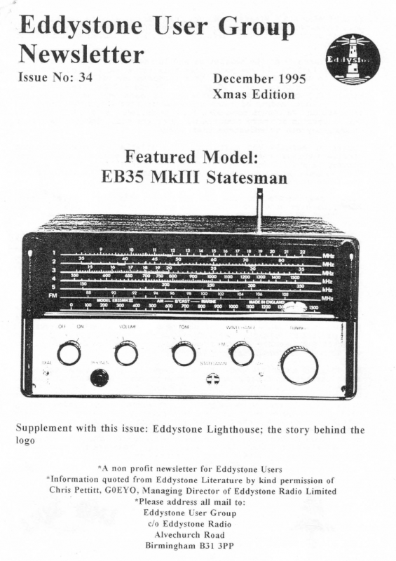 Eddystone Users Group Magazine (Lighthouse) - Volume 34