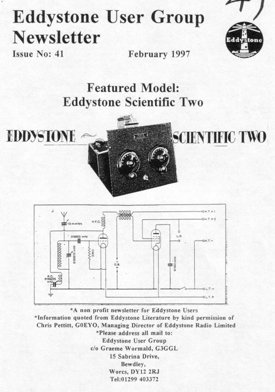 Eddystone Users Group Magazine (Lighthouse) - Volume 41