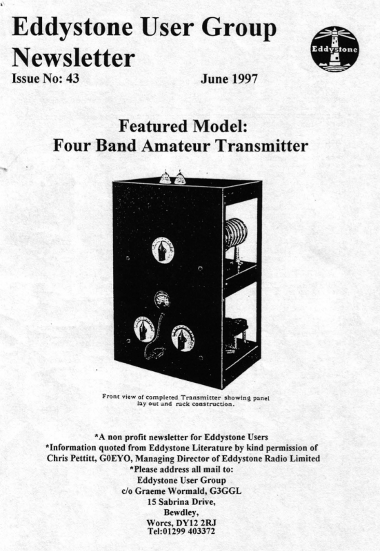 Eddystone Users Group Magazine (Lighthouse) - Volume 43