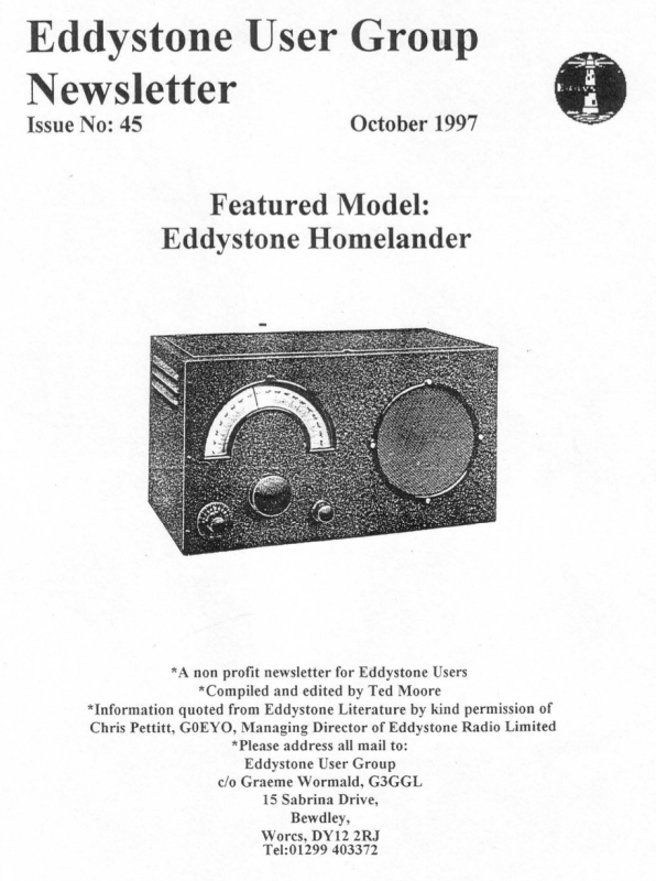 Eddystone Users Group Magazine (Lighthouse) - Volume 45