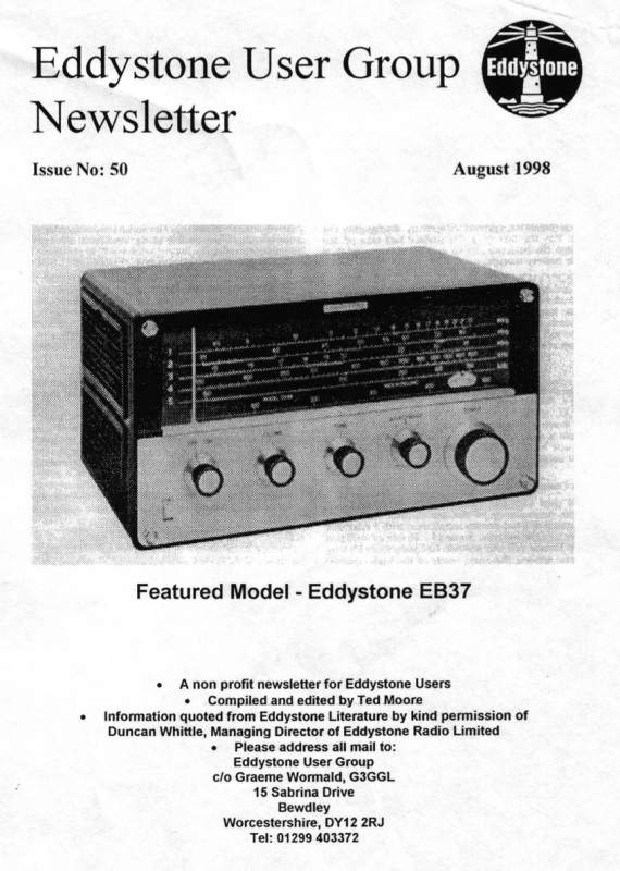 Eddystone Users Group Magazine (Lighthouse) - Volume 50