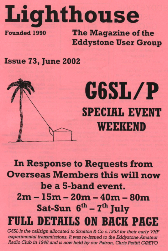 Eddystone Users Group Magazine (Lighthouse) - Volume 73