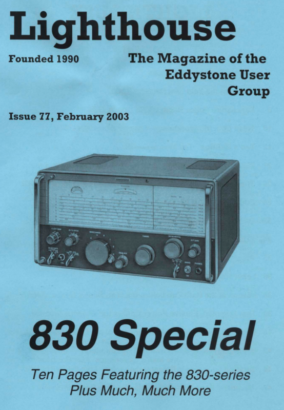 Eddystone Users Group Magazine (Lighthouse) - Volume 77