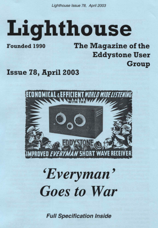 Eddystone Users Group Magazine (Lighthouse) - Volume 78