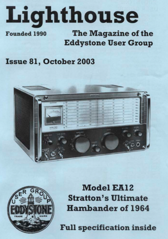 Eddystone Users Group Magazine (Lighthouse) - Volume 81