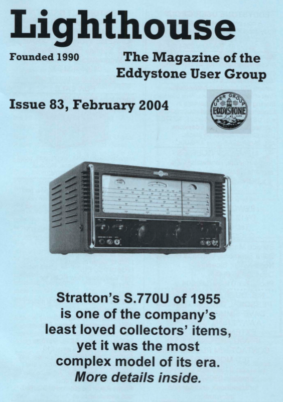 Eddystone Users Group Magazine (Lighthouse) - Volume 83