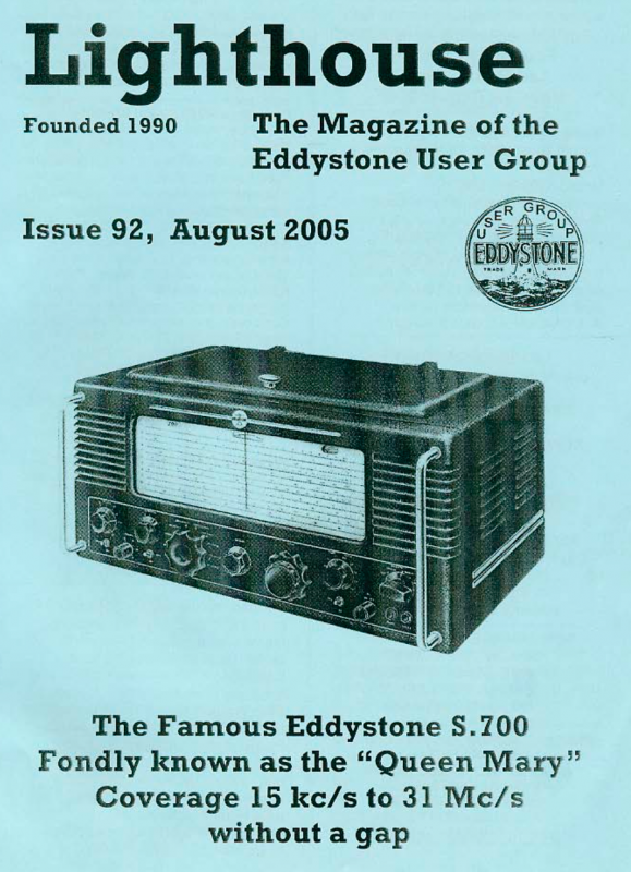 Eddystone Users Group Magazine (Lighthouse) - Volume 92