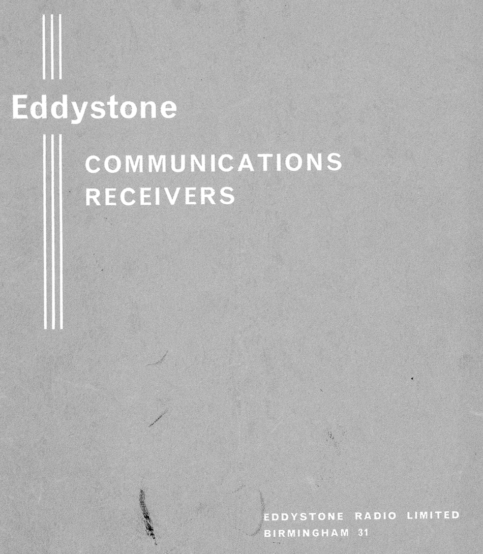 Eddystone Communications Receivers Catalogue (1966)