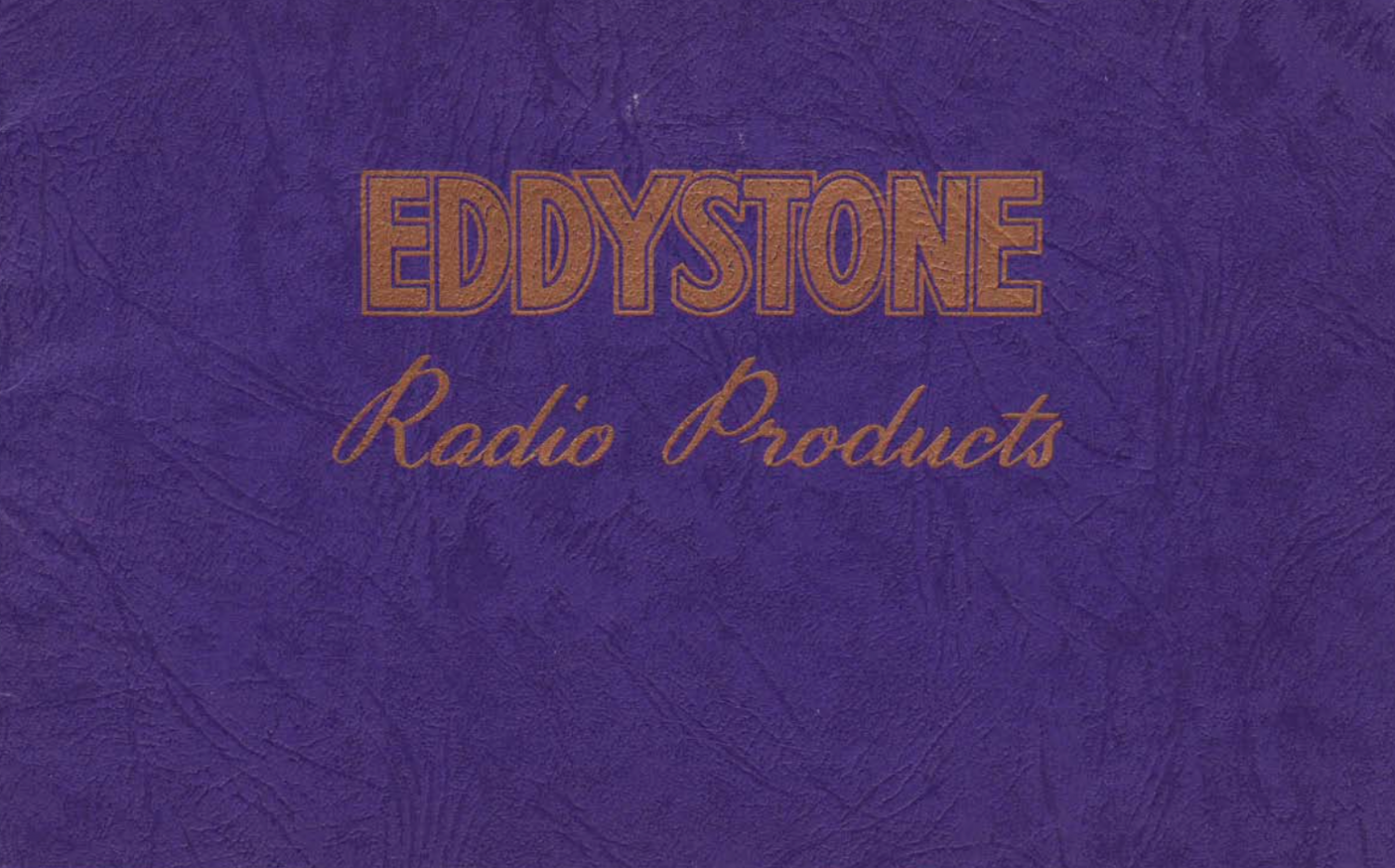 Eddystone Radio Products Catalogue (1954)