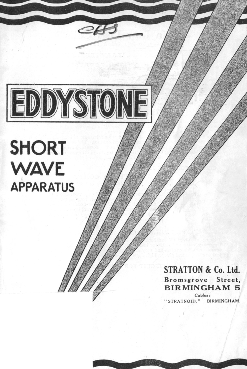 Eddystone Short Wave Apparatus Catalogue (Pre-War 1)