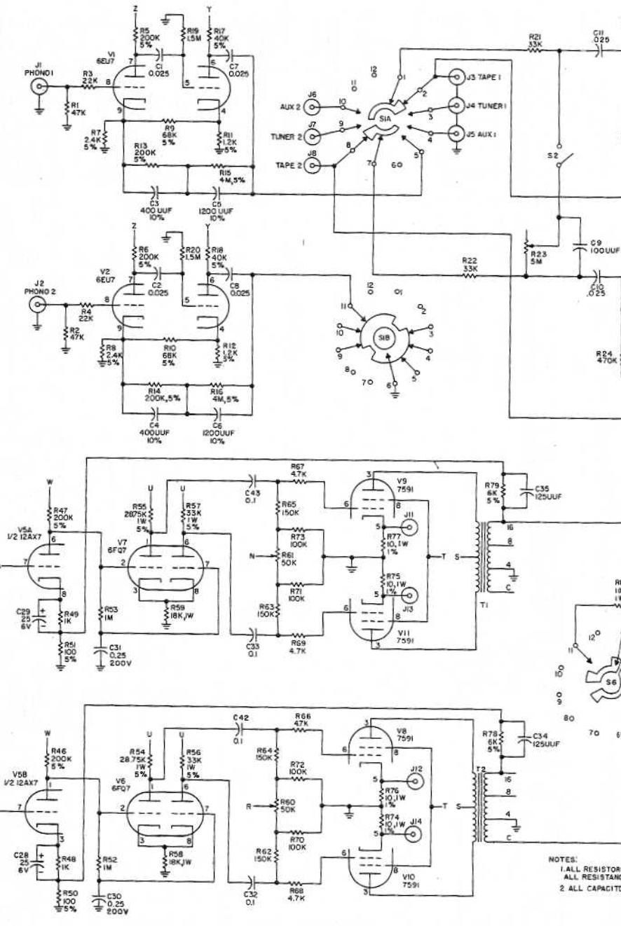 EICO 280S - Schematic Diagram