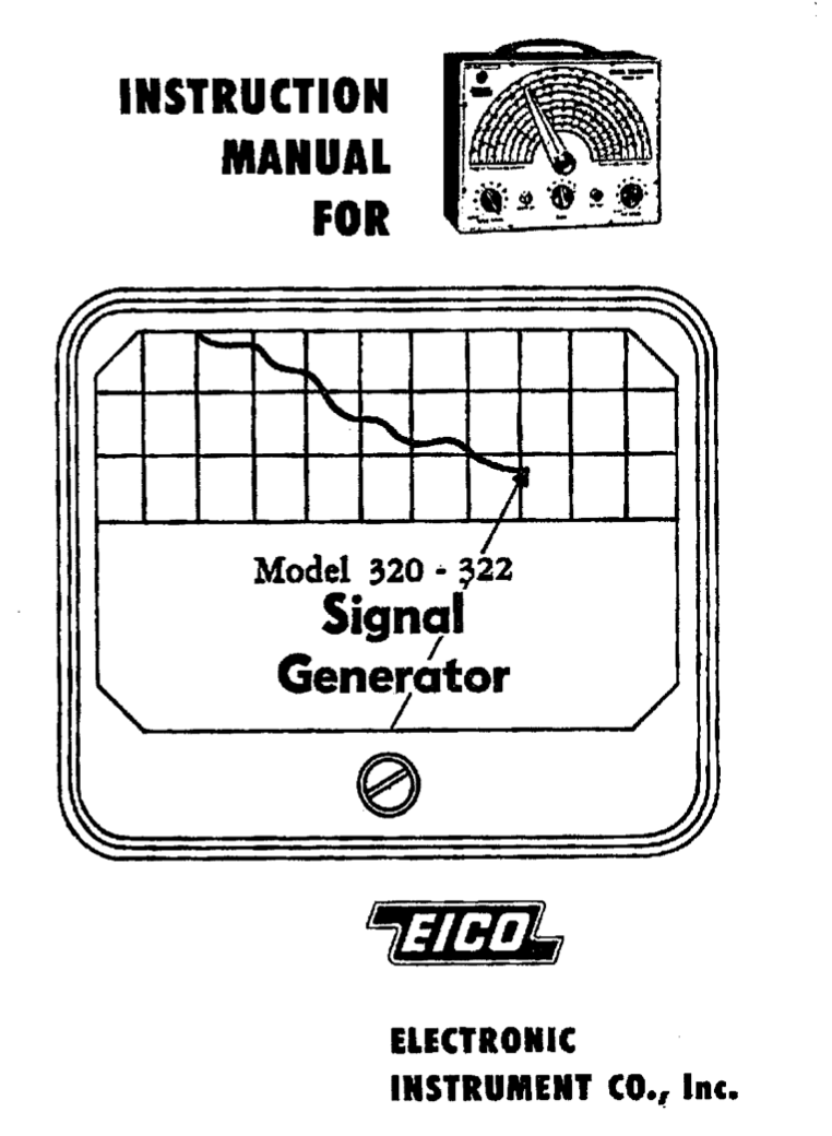 EICO 322 - Instruction Manual 1