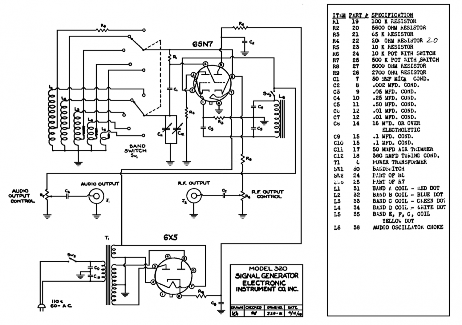 EICO 322 - Schematic Diagram