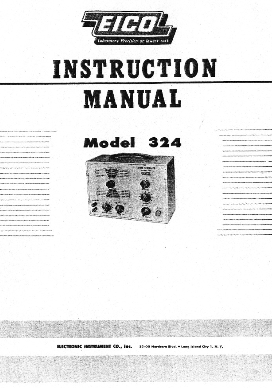 EICO 324 - Instruction Manual