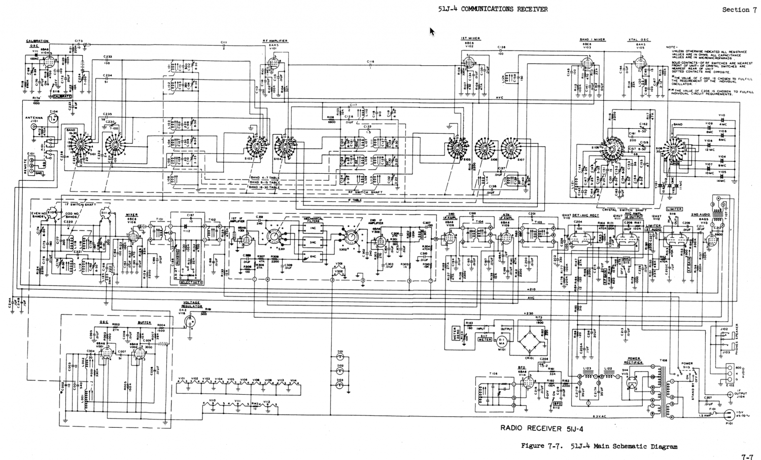 Collins 51J-4 Communications Receiver - Schematic Diagram 2