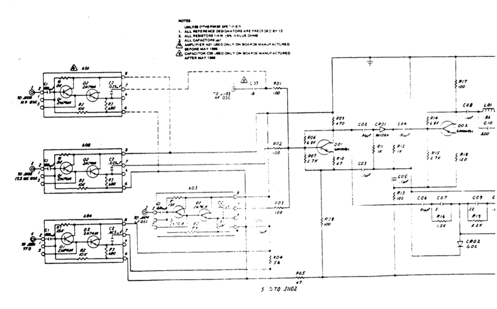 Collins 51S-1 Receiver - Schematic Diagram (Modified for Air Force use Hard to Read)