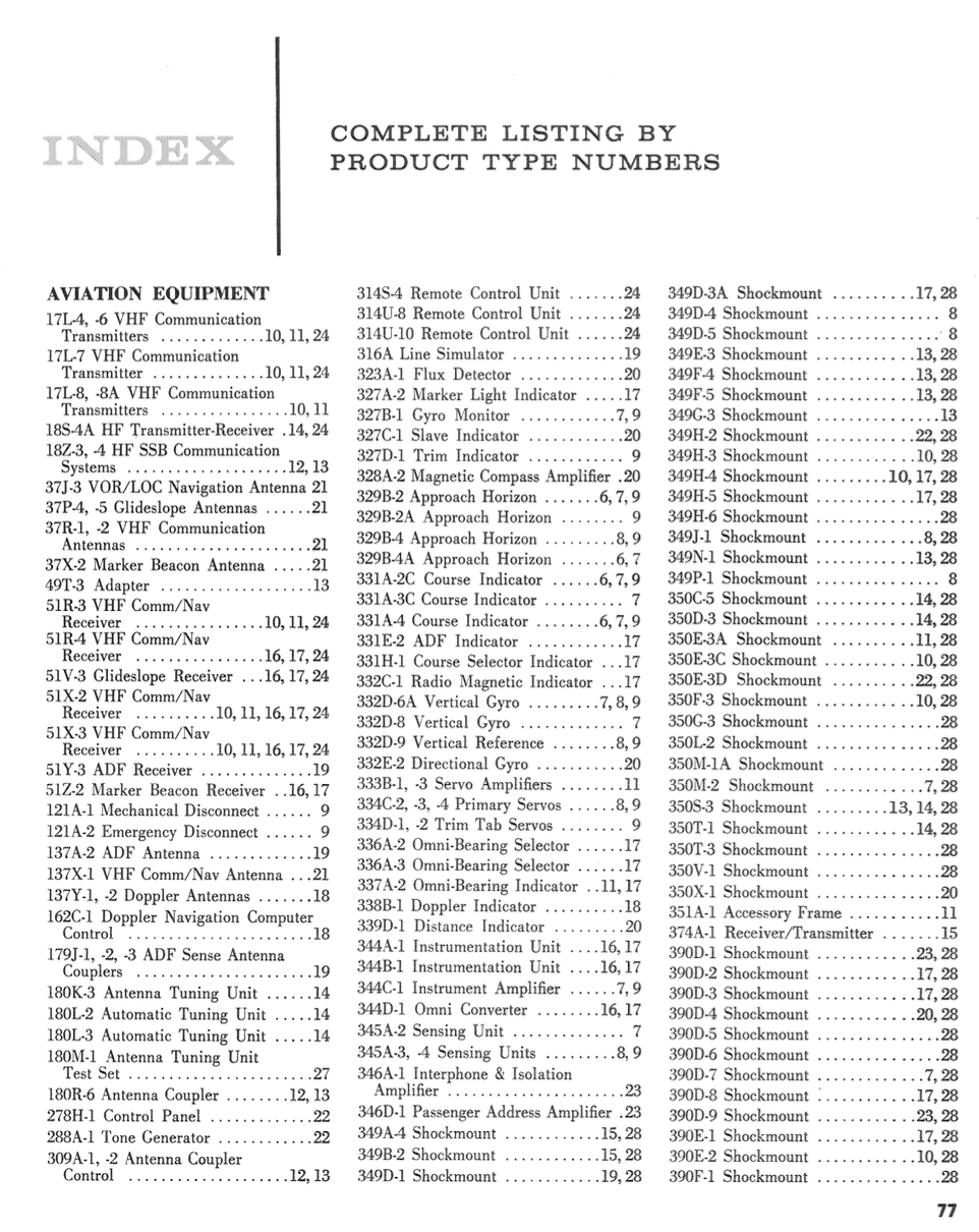 Collins - Catalogue (1959) - Index
