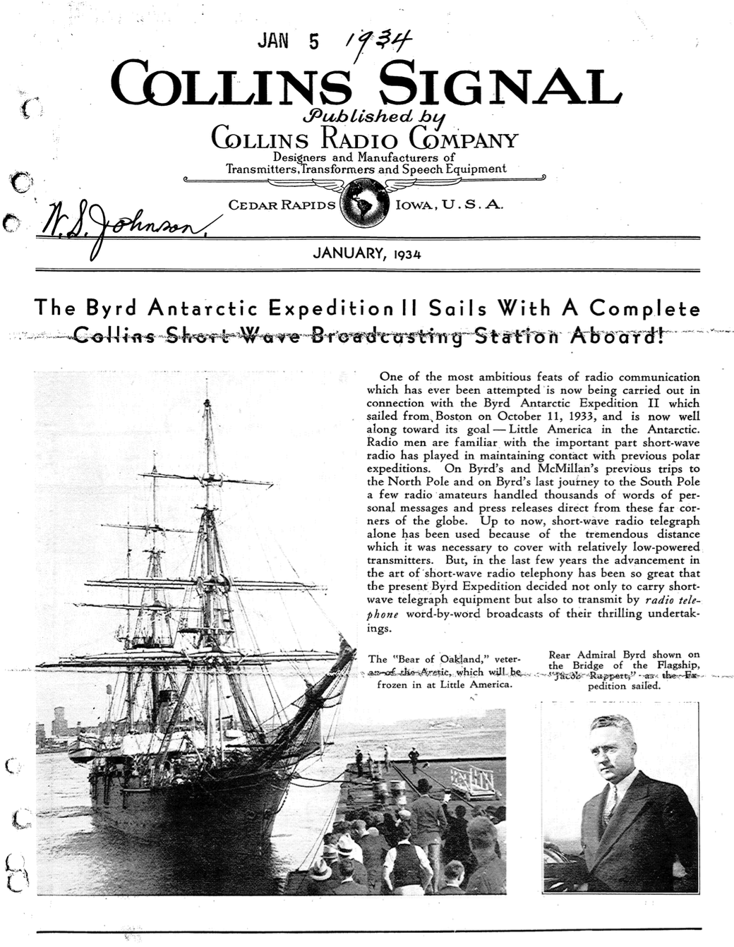 Collins - Signal Newsletter (1934-12)