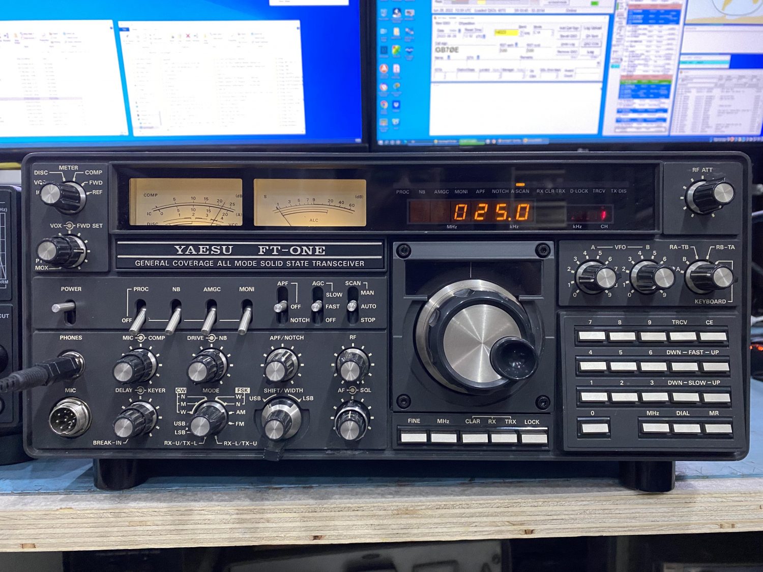 Yaesu FT-ONE in the workshop.