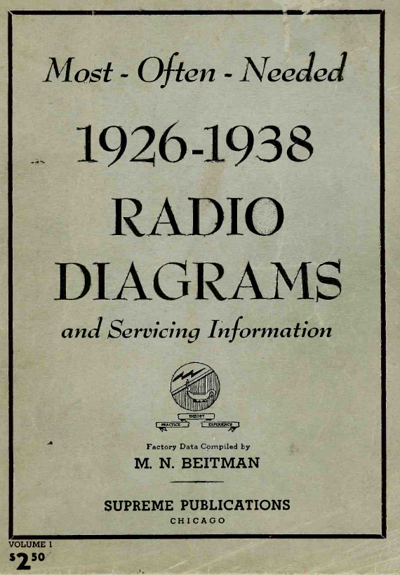 Beitman Radio Diagrams and Servicing Information (1926-1938)