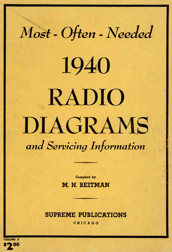 Beitman Radio Diagrams and Servicing Information (1940)
