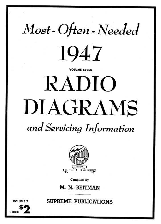 Beitman Radio Diagrams and Servicing Information (1947)