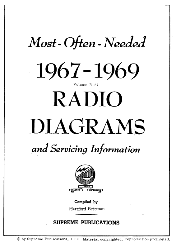 Beitman Radio Diagrams and Servicing Information (1967-1969)