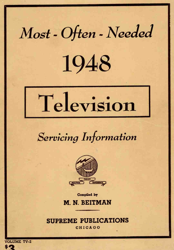 Beitman Service Information on Televisions (1948)