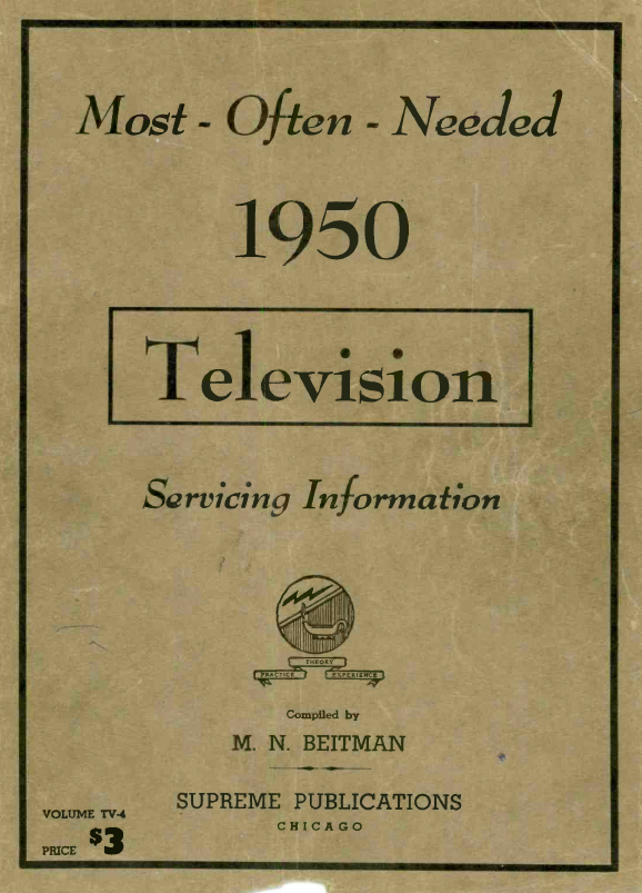 Beitman Service Information on Televisions (1950)