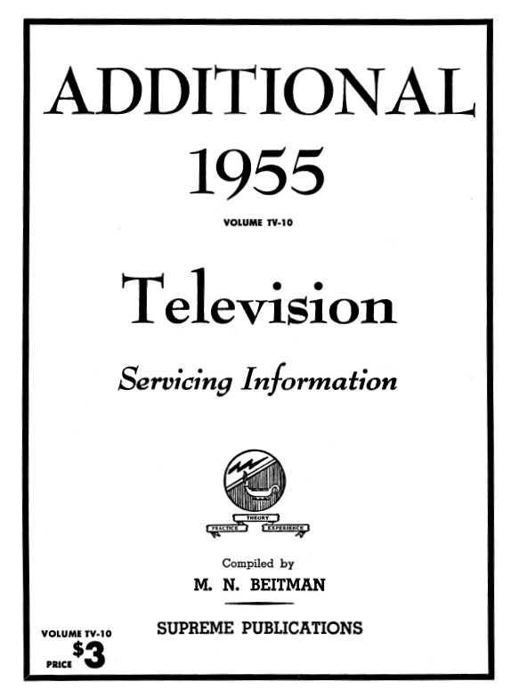 Britman Service Information on Televisions (1955)