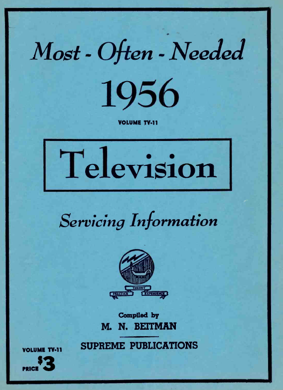 Beitman Service Information on Televisions (1956)