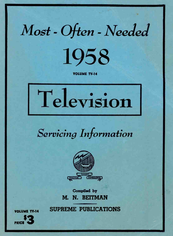 Beitman Service Information on Televisions (1958)