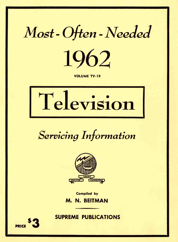 Beitman Service Information on Televisions (1962)
