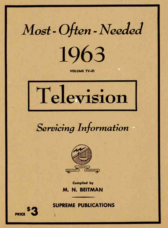 Beitman Service Information on Televisions (1963)