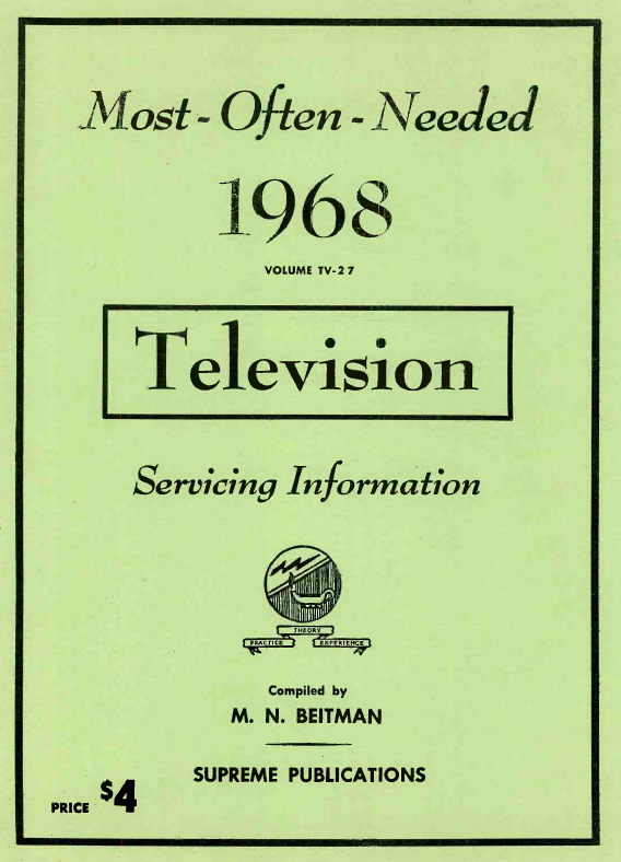 Beitman Service Information on Televisions (1968)