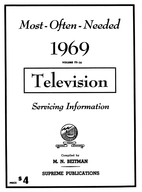 Beitman Service Information on Televisions (1969)