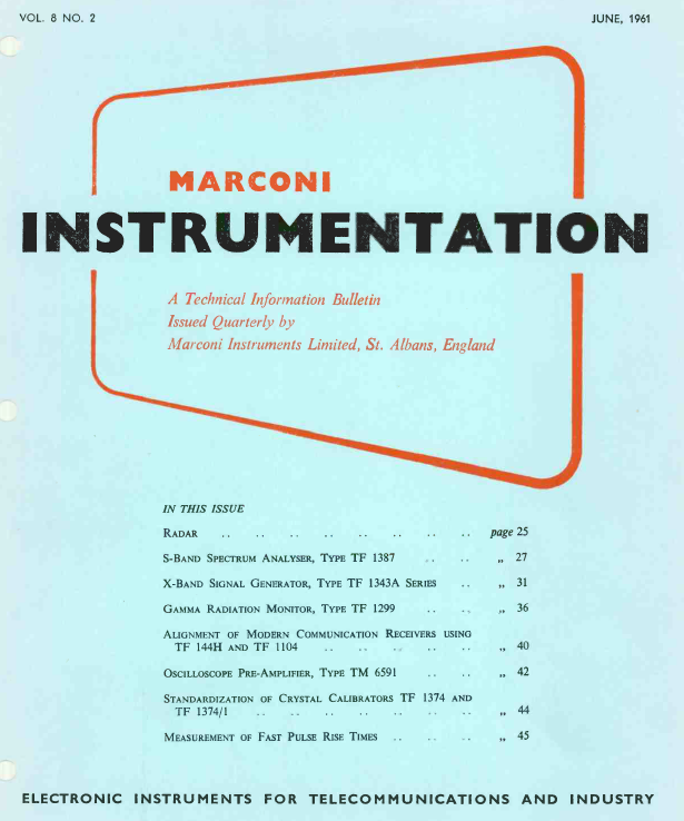 Marconi Instrumentation Bulletins - 1961-06