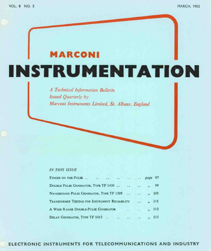 Marconi Instrumentation Bulletins - 1962-03