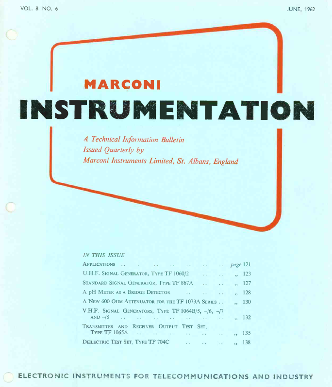 Marconi Instrumentation Bulletins - 1962-06