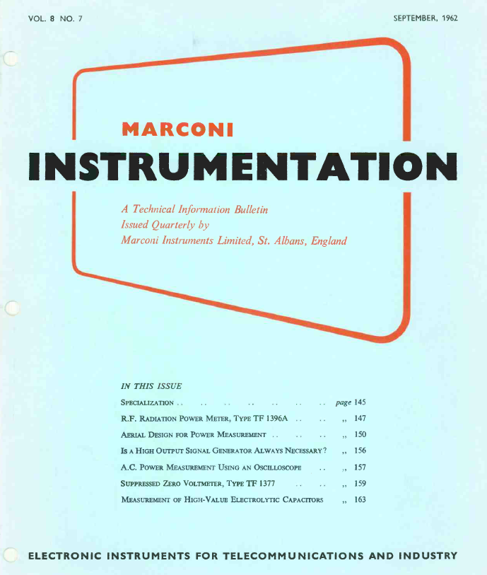 Marconi Instrumentation Bulletins - 1962-09