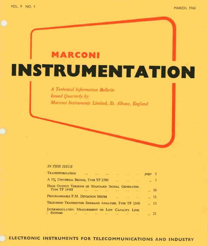 Marconi Instrumentation Bulletins - 1963-03