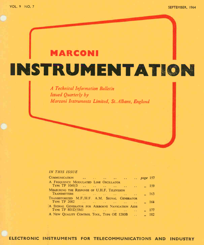 Marconi Instrumentation Bulletins - 1964-09