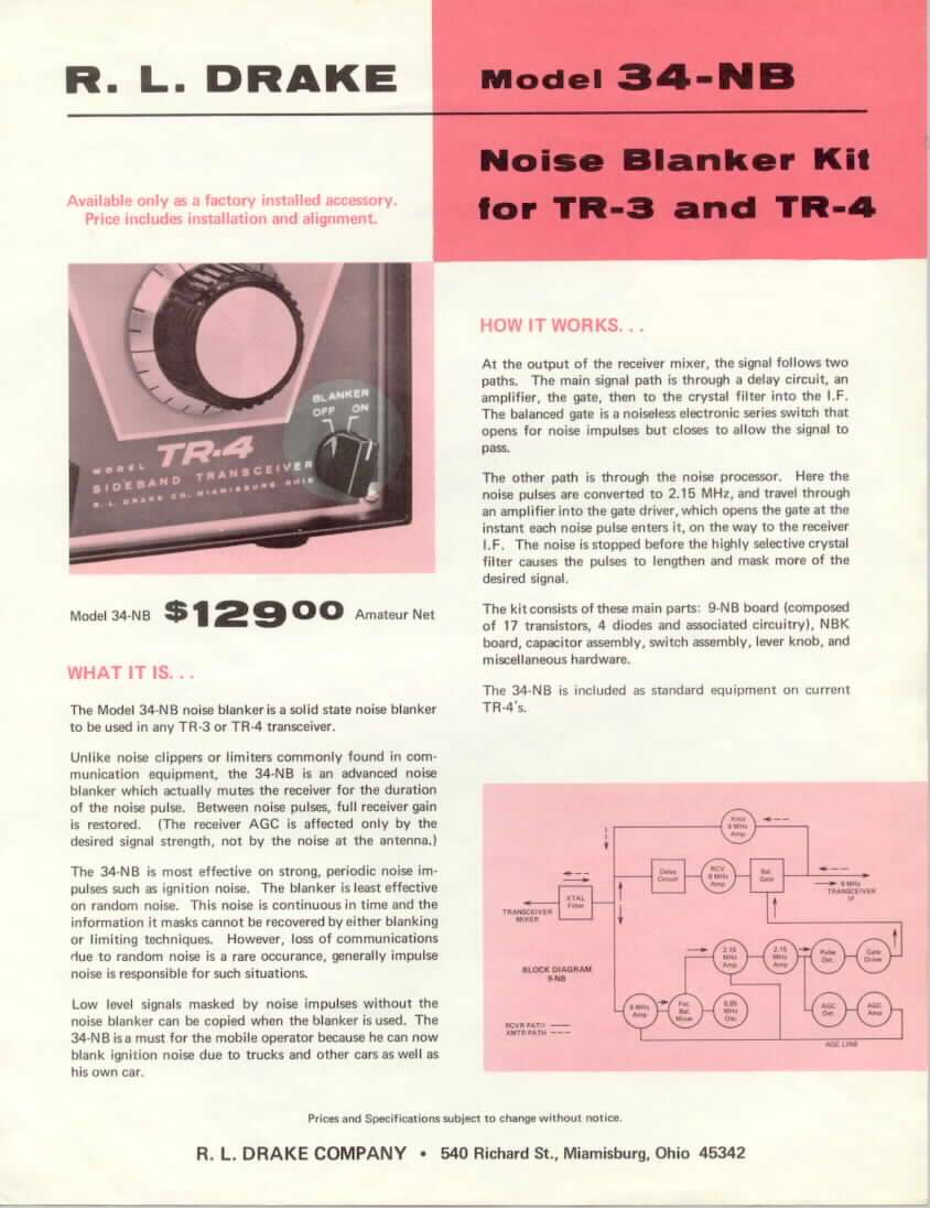 Drake 34-NB - Brochure