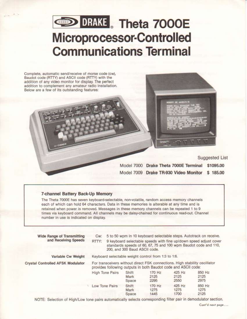Drake 7000E Theta Terminal