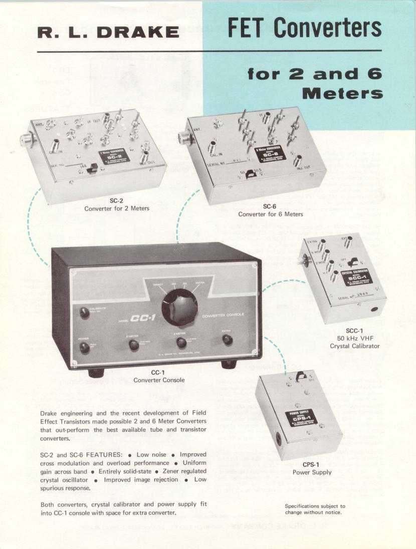 Drake CC-1 Converter Console - Brochure