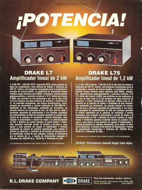 Drake L-7 Linear Amplifier - Advertisement